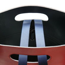 Load image into Gallery viewer, Inner details in blue nylon and red leather handmade in Italy