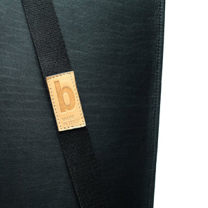 straps Detail Simple be basic black  leather backpack 