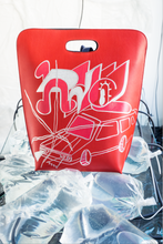 Load image into Gallery viewer, Limited graffiti street art leather bag. instore preview in Milan 
